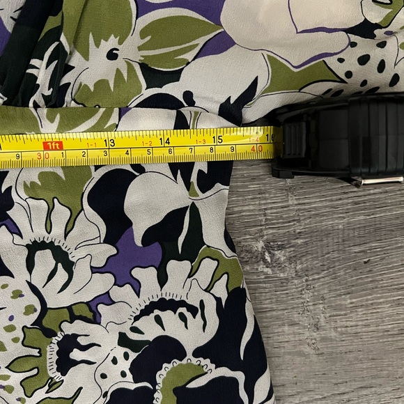 Lewitt Silk Kimono Midi Dress Floral Ruched Skirt Dolman Sleeve - Picture 11 of 13